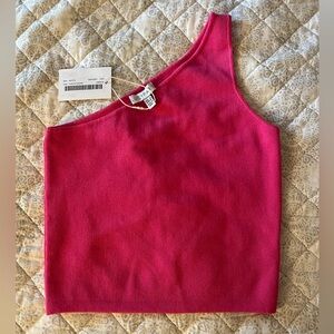 NWT LUCY PARIS | Pink one shoulder top
